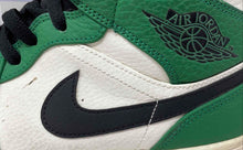 Load image into Gallery viewer, Authentic Nike Mens Air Jordan 1 Mid Green Black White Basketball Shoes Size 9.5
