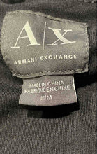 Load image into Gallery viewer, Armani Exchange Womens Black Collarless Asymmetrical-Zip Crepe Jacket Size M

