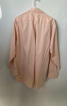 Load image into Gallery viewer, Michael Kors Mens Peach Long Sleeve Spread Collar Dress Shirt Size 16.5 32/33

