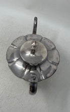 Load image into Gallery viewer, Vintage Antique Silver-Tone Scalloped Edges And Pedestal Base Lidded Teapot
