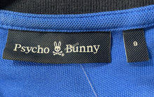 Load image into Gallery viewer, Psycho Bunny Mens Blue And Black Pima Cotton Short Sleeve Polo Shirt Size 9
