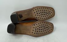 Load image into Gallery viewer, Via Spiga Womens Brown Leather Square Toe Block Heel Penny Loafers Size 10 M
