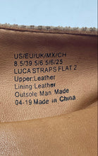Load image into Gallery viewer, Gentle Souls By Kenneth Cole Womens Luca Straps 2 Brown Ballet Flats Size 8.5
