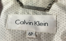 Load image into Gallery viewer, Calvin Klein Womens Gray Long Sleeve Peak Lapel One-Button Blazer Size 6P
