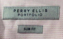 Load image into Gallery viewer, Perry Ellis Mens Pink Cotton Slim Fit Long Sleeve Long Sleeve Dress Shirt 16.5

