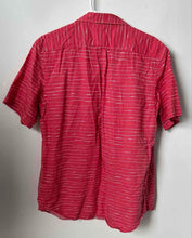Load image into Gallery viewer, Old Navy Mens White Red Striped Cotton Classic Fit Button-Up Shirt Size Large
