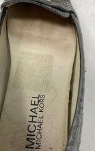 Load image into Gallery viewer, Michael Kors Womens Hamilton Silver Leather Slip-On Loafer Shoes Size 6M
