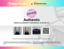 Load image into Gallery viewer, Authentic Rebecca Minkoff Darren Womens Black Leather Messenger Handbag Stained
