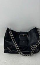 Load image into Gallery viewer, Steve Madden Womens Black Leather Inner Pocket Chain Strap Shoulder Bag
