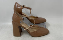 Load image into Gallery viewer, Marc Fisher Womens Cyrene Brown Square Toe T-Strap Block Pump Heels Size 5.5M
