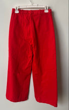 Load image into Gallery viewer, Zara Womens Red Flat Front Pockets Wide-Leg Cropped Pants Size XS
