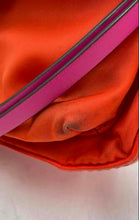 Load image into Gallery viewer, Authentic Tory Burch Womens Orange Adjustable Strap Lined Crossbody Bag Stained

