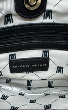 Load image into Gallery viewer, Antonio Melani Womens Black Brown Inner Pockets Satchel Handbag With Strap
