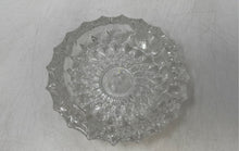 Load image into Gallery viewer, Frosted Clear Crystal Pressed Glass Tobacciana Collectible Ashtray
