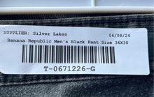 Load image into Gallery viewer, Banana Republic Mens Black Denim Athletic 5-Pocket Design Straight Jeans 36X30
