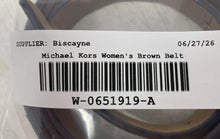 Load image into Gallery viewer, Michael Kors Mens Brown Signature Print Adjustable Buckle Belt Size Large

