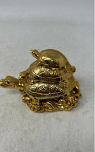 Load image into Gallery viewer, Unbranded Statue Three Tier Turtle Gold-Tone Home Decor Collectible Figure
