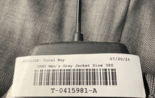 Load image into Gallery viewer, DKNY Mens Gray Wool Long Sleeve Pockets Notch Lapel Two-Button Blazer Size 38S
