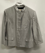 Load image into Gallery viewer, Talbots Womens Gray Mandarin Collar Long Sleeve Button Front Jacket Size 14
