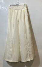 Load image into Gallery viewer, H&amp;M Womens Cream Elastic Waist Slash Pocket Pull-On Wide-Leg Trouser Pants Sz XS
