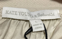 Load image into Gallery viewer, Kate Young x Splendid Womens Beige Elastic Waist Pull-On Trouser Pants Size L
