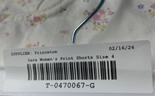 Load image into Gallery viewer, Zara Womens White Floral Cotton Flat Front 5-Pocket Design Bermuda Shorts Size 4
