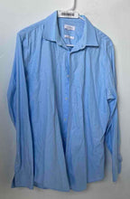 Load image into Gallery viewer, Calvin Klein Mens Baby Blue Long Sleeve Button-Up Shirt Size Medium
