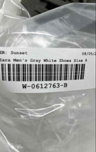 Load image into Gallery viewer, Zara Mens Gray White Leather Lace-Up Low Top Sneaker Shoes Size 9
