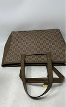 Load image into Gallery viewer, London Fog Womens Brown Monogram Inner Pockets Double Handle Shoulder Tote Bag
