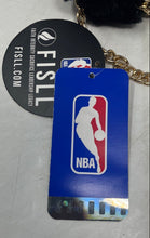 Load image into Gallery viewer, Fisll Womens Black NBA Miami Heat Mesh Gold Chain Luxury Drawstring Bag W/Tags
