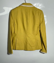 Load image into Gallery viewer, Banana Republic Womens Yellow Long Sleeve Notch Lapel One-Button Blazer Size 0P
