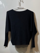 Load image into Gallery viewer, T Tahari Womens Black Dolman Sleeve Crew Neck Pullover Sweater Size Medium
