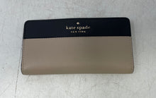 Load image into Gallery viewer, Kate Spade New York Womens Staci Black Beige Colorblock Leather Bifold Wallet
