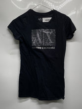 Load image into Gallery viewer, Armani Exchange Womens Black Short Sleeve Round Neck Pullover T-Shirt Size Small
