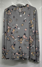 Load image into Gallery viewer, Calvin Klein Womens Gray Abstract Print Long Sleeve Pintuck Blouse Top Size XL
