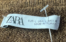 Load image into Gallery viewer, Zara Mens Brown Orange Striped Print Long Sleeve Pullover Sweater Size XL
