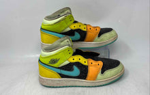 Load image into Gallery viewer, Nike Unisex Kids Air Jordan 1 Mid SE Multicolor Basketball Shoes 5.5Y No Laces
