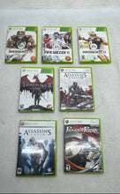 Load image into Gallery viewer, Lot Of 7 Pcs Assorted XBOX 360 Mixed Action &amp; Adventure And Sports Video Games
