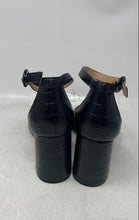 Load image into Gallery viewer, Marc Fisher Womens Black Leather Block Heel Ankle Strap Sandals Size 9M
