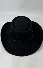 Load image into Gallery viewer, Western Express Unisex Black Wide Brim Gambler Cowboy Hat Size MEX 56 USA 7
