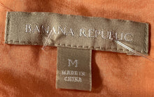 Load image into Gallery viewer, Banana Republic Womens Peach Cap Sleeve Pintuck Button Front Blouse Top Size M
