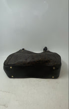 Load image into Gallery viewer, Calvin Klein Womens Brown Monogram Faux Leather Double Handle Shoulder Bag

