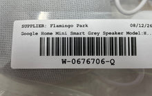 Load image into Gallery viewer, Google Home Mini Gray Smart Speaker With Power Adapter Model H2C Not Tested
