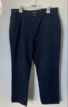 Load image into Gallery viewer, Ralph Lauren Womens Blue Flat Front Pockets Straight Leg Chino Pants Size 14W
