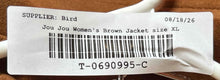 Load image into Gallery viewer, Jou Jou Womens Brown Long Sleeve Spread Collar Full-Zip Jacket Size XL
