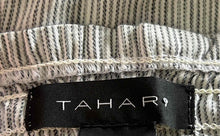 Load image into Gallery viewer, Tahari Womens Gray Striped Square Neck Sleeveless Sheath Dress Size 14
