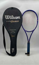 Load image into Gallery viewer, Set Of 2 Pcs Wilson Graphite Quad Black Blue Sporting Equipment Tennis Racquet
