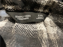 Load image into Gallery viewer, Authentic Simply Vera Vera Wang Womens Black Beige Plaid Blouse Top Size XXL
