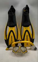 Load image into Gallery viewer, U.S. Divers Adult ProFlex FX Yellow Black Underwater Snorkeling Gear Set 42-44
