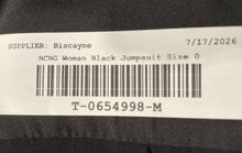 Load image into Gallery viewer, BCBGMaxazria Womens Black Sleeveless Crew Neck Stretch One-Piece Jumpsuit Size 0
